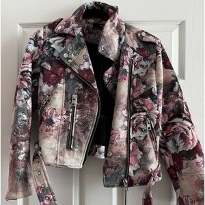Zara Floral Biker Jacket (NWT)